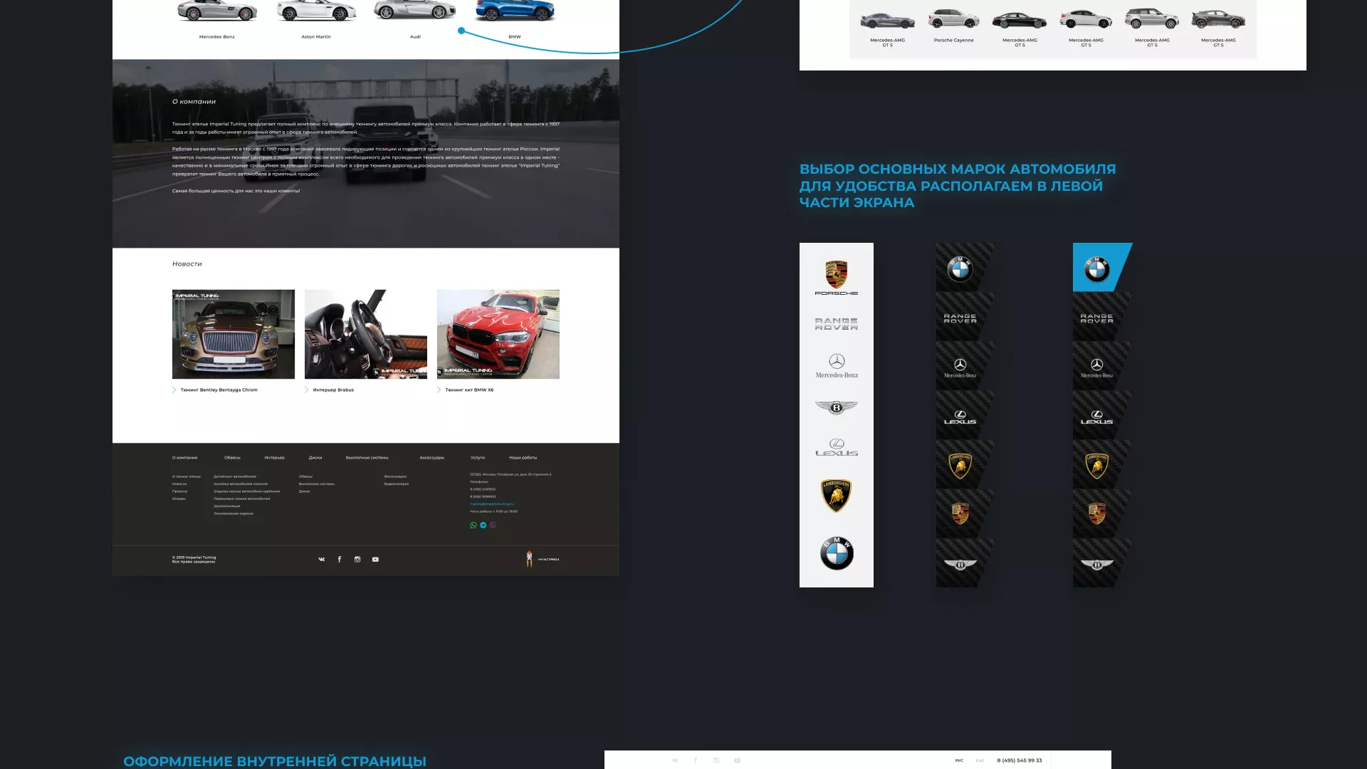 Создание сайта тюнинг-ателье «Imperial Tuning» в Боровичах
