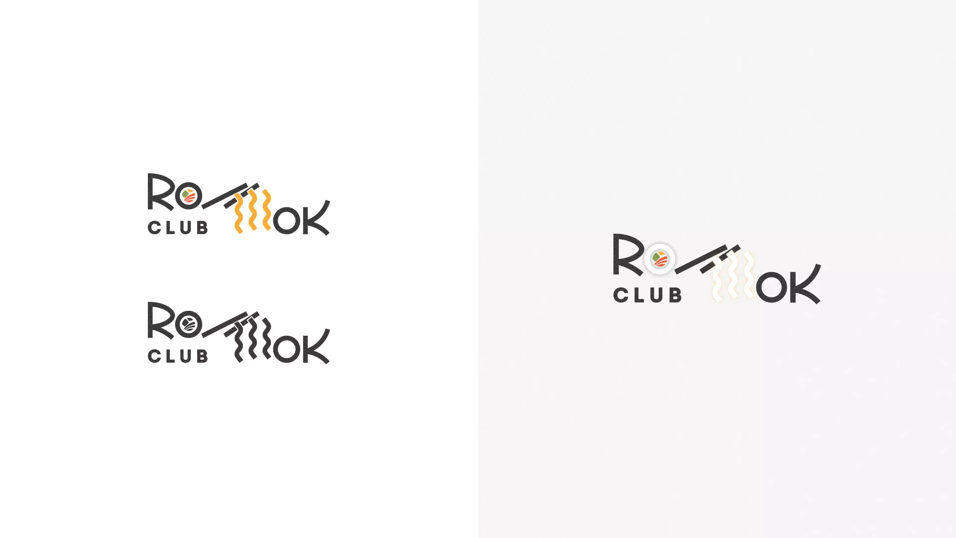 Создание логотипа суши-бара «Roll Wok Club» в Боровичах